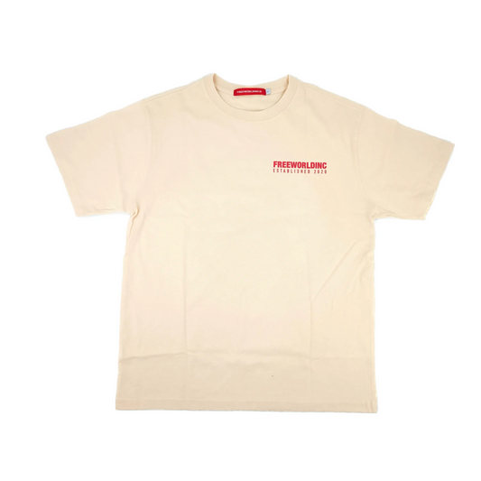 Cream Classic Logo Tee