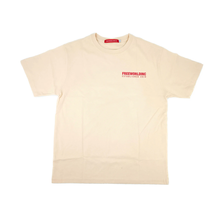 Cream Classic Logo Tee