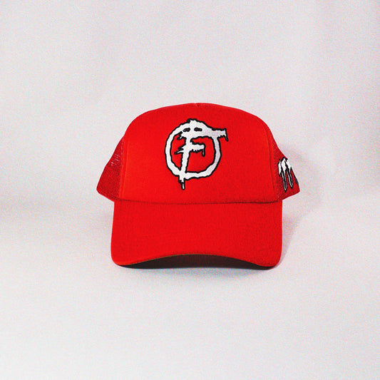 Red Classic Logo Trucker Hat