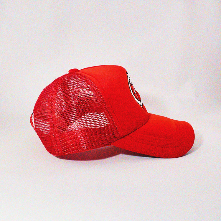 Red Classic Logo Trucker Hat